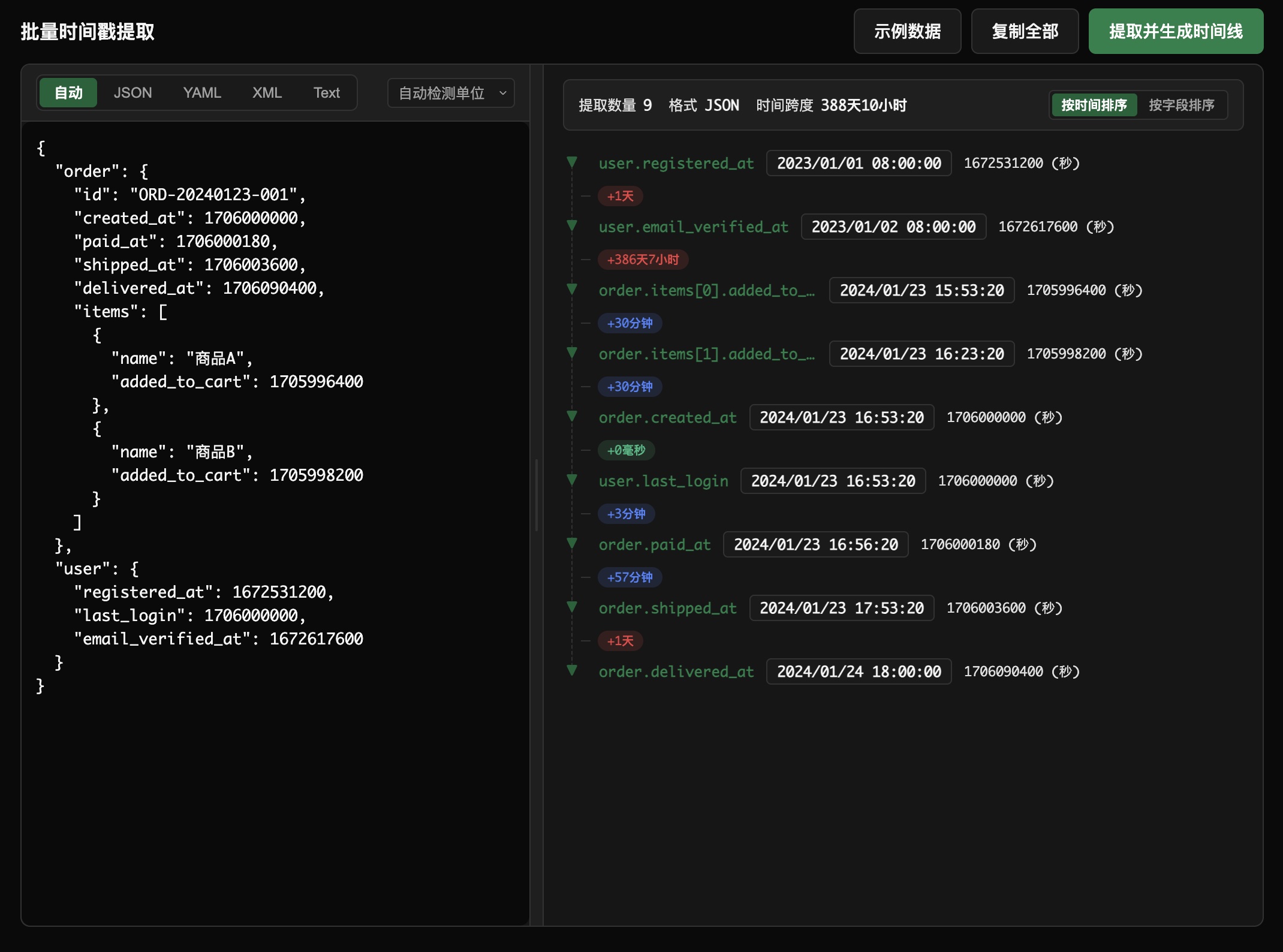 时间戳转换工具